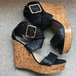 Steve Madden black wedges